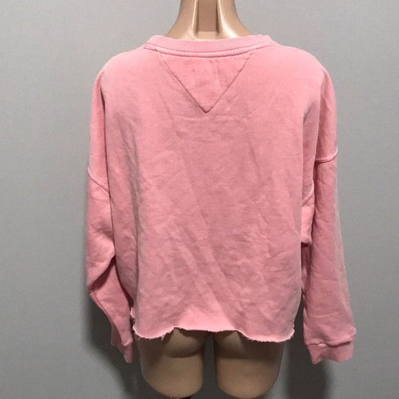 Tommy Jeans Logo Sweatshirt Pink Crew Hilfiger - Picture 4 of 5